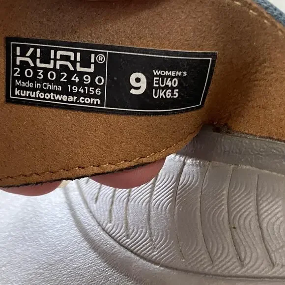 KURU Suomi Sandals Womens 9 Blue Leather Thong Buckle Comfort Arch Support Shoes - Picture 8 of 13